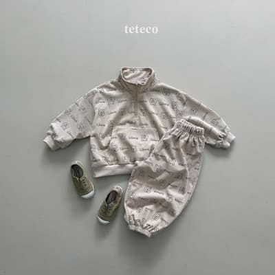 正韓🇰🇷-Teteco 可愛拉鏈套裝／款式-維尼,尺碼-M