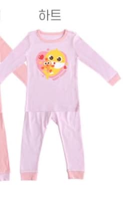 正韓🇰🇷-baby&I 鯊魚寶寶秋款居家服／款式-6號紫粉,尺碼-10